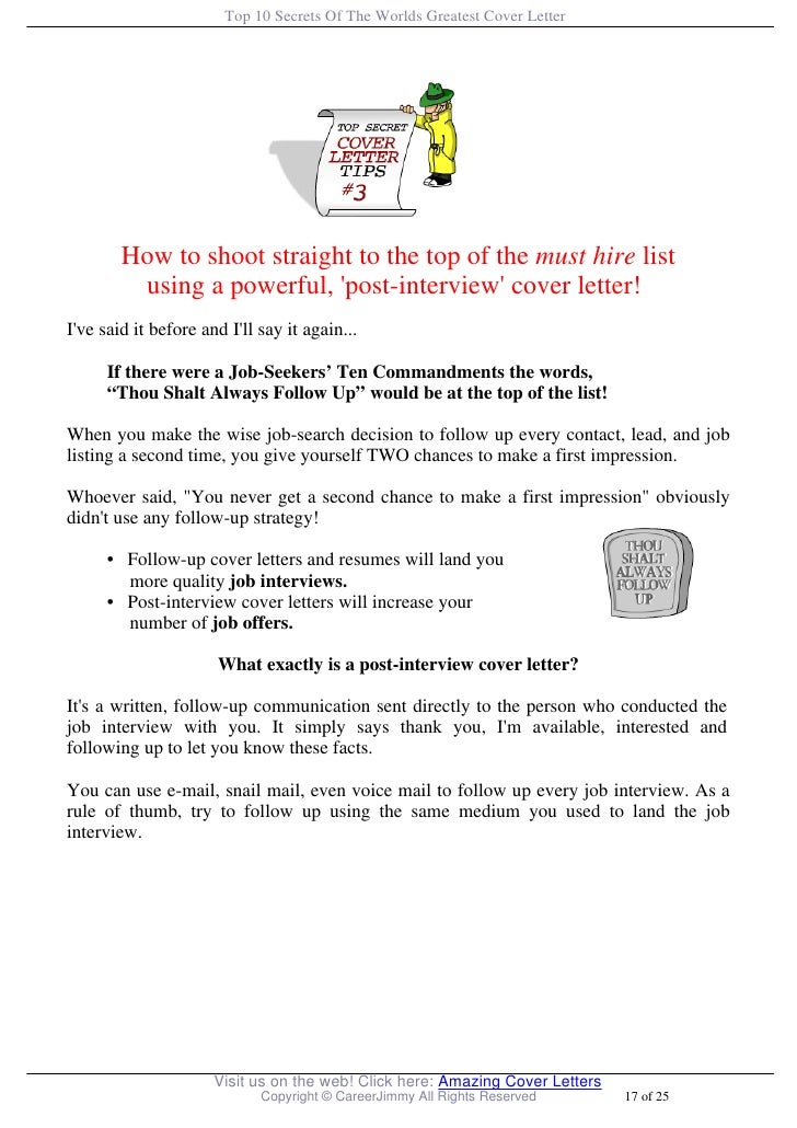 top 10 cover letters