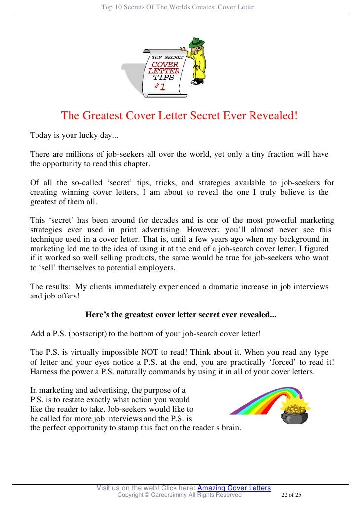 top 10 secrets of the worlds greatest cover letter greatest cover letter ever