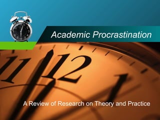 Company
LOGO Academic Procrastination
A Review of Research on Theory and Practice
 