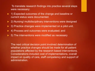 evidence based practice, EBP