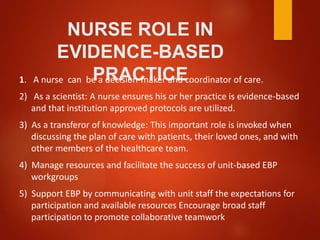evidence based practice, EBP