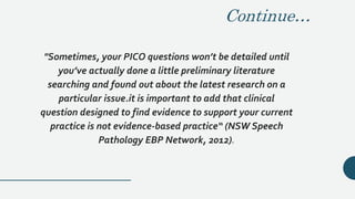 Evidence Based Practice - EBP | PPTX