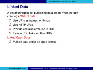 Linked data driven EPCIS Event based Traceability across Supply chain ...