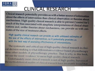 CLINICAL RESEARCH