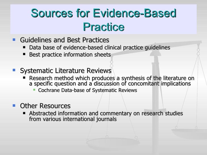 Evidence Based Nursing Practices