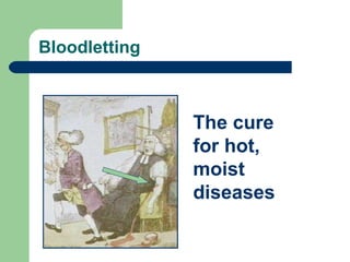 Bloodletting

The cure
for hot,
moist
diseases

 