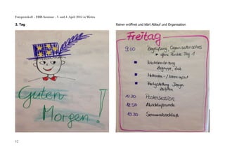 Fotoprotokoll – EBR-Seminar - 3. und 4. April 2014 in Weitra
2. Tag Rainer eröffnet und klärt Ablauf und Organisation
12
 