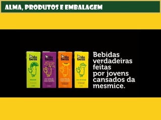alma, produtos e embalagem
 