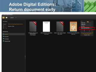 a ProQuest business
Adobe Digital Editions:
Return document early
 
