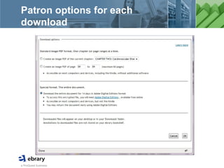 a ProQuest business
Patron options for each
download
 