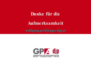 Danke für die Aufmerksamkeit [email_address] 