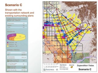 Scenario C
Shown with the
transportation network and
existing surrounding plans




                             Scenario C
 