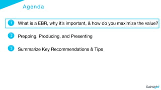 Ebr Examples EBR's: prepping, producing, and presenting | PDF