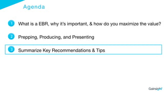 Ebr Examples EBR's: prepping, producing, and presenting | PDF