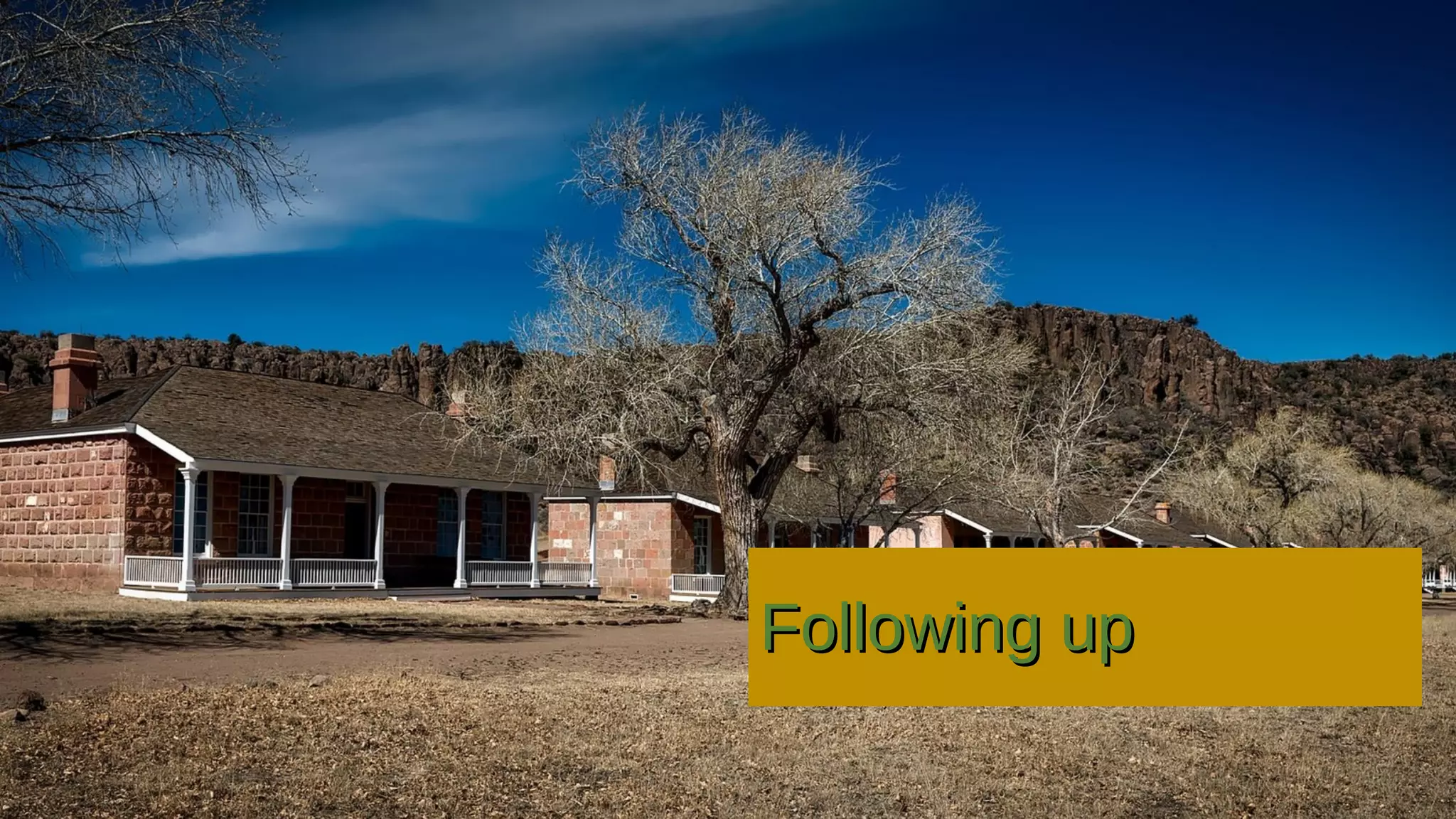 Following upFollowing up
 