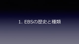 1. EBSの歴史と種類
 