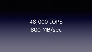 48,000 IOPS
800 MB/sec
 
