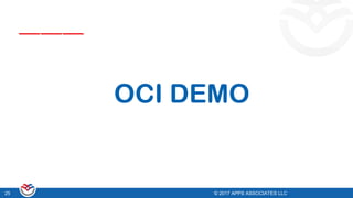 © 2017 APPS ASSOCIATES LLC25 © 2017 APPS ASSOCIATES LLC25
OCI DEMO
 