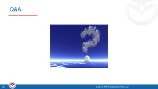 © 2017 APPS ASSOCIATES LLC28 © 2017 APPS ASSOCIATES LLC28
Q&A
 