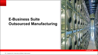 Copyright © 2014, Oracle and/or its affiliates. All rights reserved.86
E-Business Suite
Outsourced Manufacturing
 