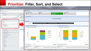 Copyright © 2014, Oracle and/or its affiliates. All rights reserved.15
Prioritize: Filter, Sort, and Select
 