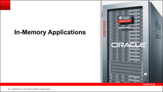 Copyright © 2014, Oracle and/or its affiliates. All rights reserved.69
In-Memory Applications
 