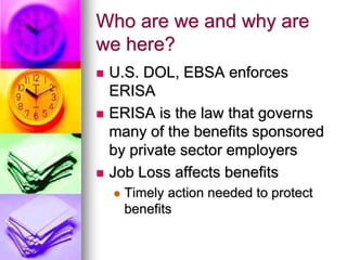 Ebsa Econtract Protecting Your Benefits from the U.S. DOL EBSA | PPT