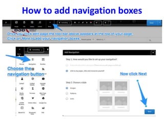 How to add navigation boxes