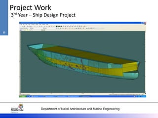 Department of Naval Architecture and Marine Engineering
Project Work
3rd Year – Ship Design Project
15
 