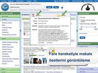 Fare hareketiyle makale
özetlerini görüntüleme
 