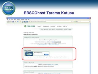 EBSCOhost Tarama Kutusu
 