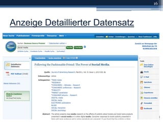 Anzeige Detaillierter Datensatz16