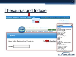 Thesaurus und Indexe18