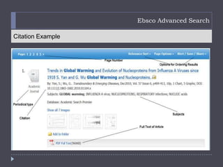 Ebsco Advanced Search

Citation Example
 