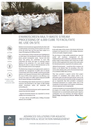Ebsford Environmental Undertake Large-Scale Enviroscreen Project.