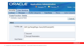 Copyright © 2012, Oracle and/or its affiliates. All rights reserved. Insert Information Protection Policy Classification from Slide 12
21
 