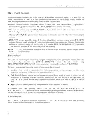 Fnd Statistics Ebs stats | PDF