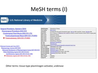 MeSH terms (I)
Other terms: tissue-type plasminogen activator, urokinase
 