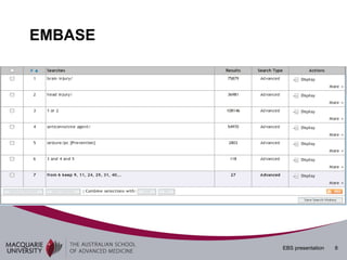 EMBASE




         EBS presentation   8
 