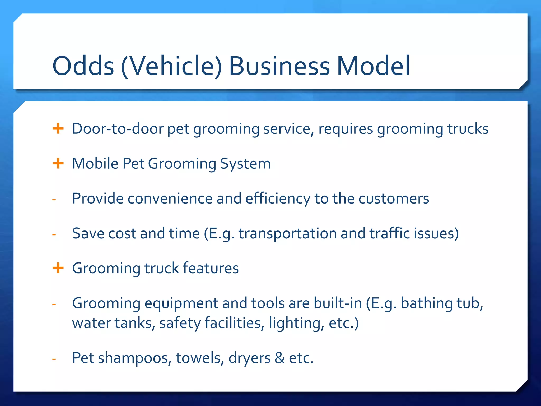 Mobile Pet Grooming Business Proposal Presentation for E-Business | PPTX - Pet Grooming Business Auction Illinois