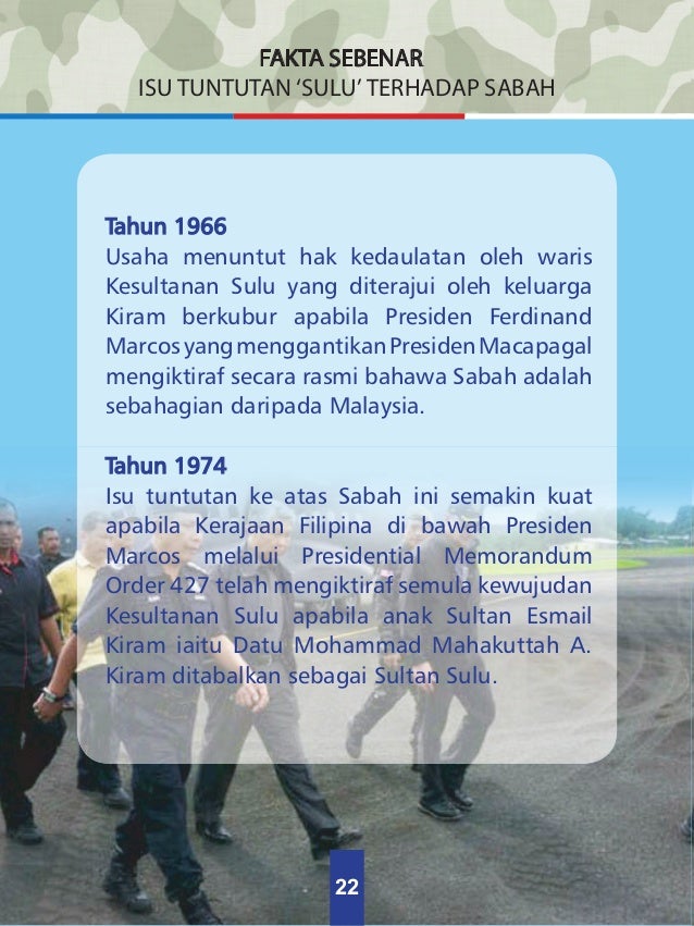 Fakta Sebenar Isu Tuntutan Sulu Terhadap Sabah