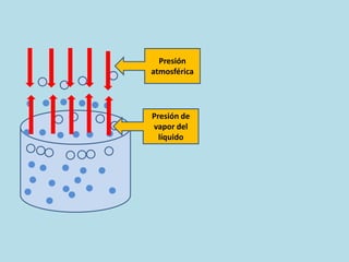 Presión
atmosférica




Presión de
vapor del
  líquido
 