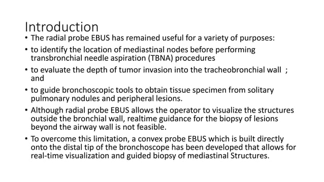 Endobronchial ultrasound - EBUS | PPTX | Lung and Respiratory Health ...