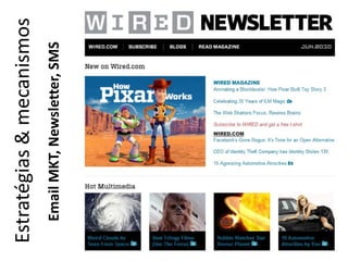 Estratégias & mecanismos
                                           Email MKT, Newsletter, SMS




fábio flatschart - fabioflat@gmail.com
33
 