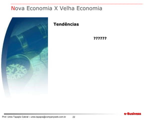 N ova Economia X Velha Economia Tendências  ?????? 