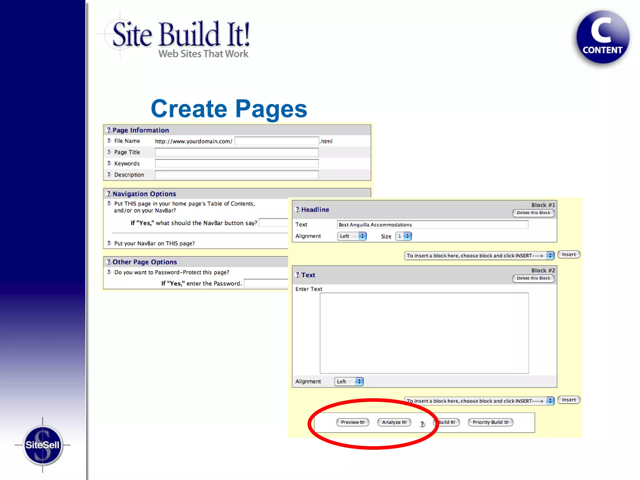 Create Pages
 