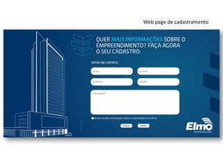 Web page de cadastramento
 