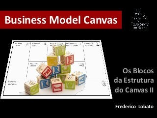 Os Blocos
da Estrutura
do Canvas II
Frederico Lobato
Business Model Canvas
 