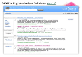 OPCO11+: Blogs verschiedener Teilnehmer [opco11f]
 