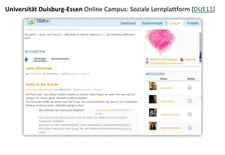 Universität Duisburg-Essen Online Campus: Soziale Lernplattform [DUE11]
 